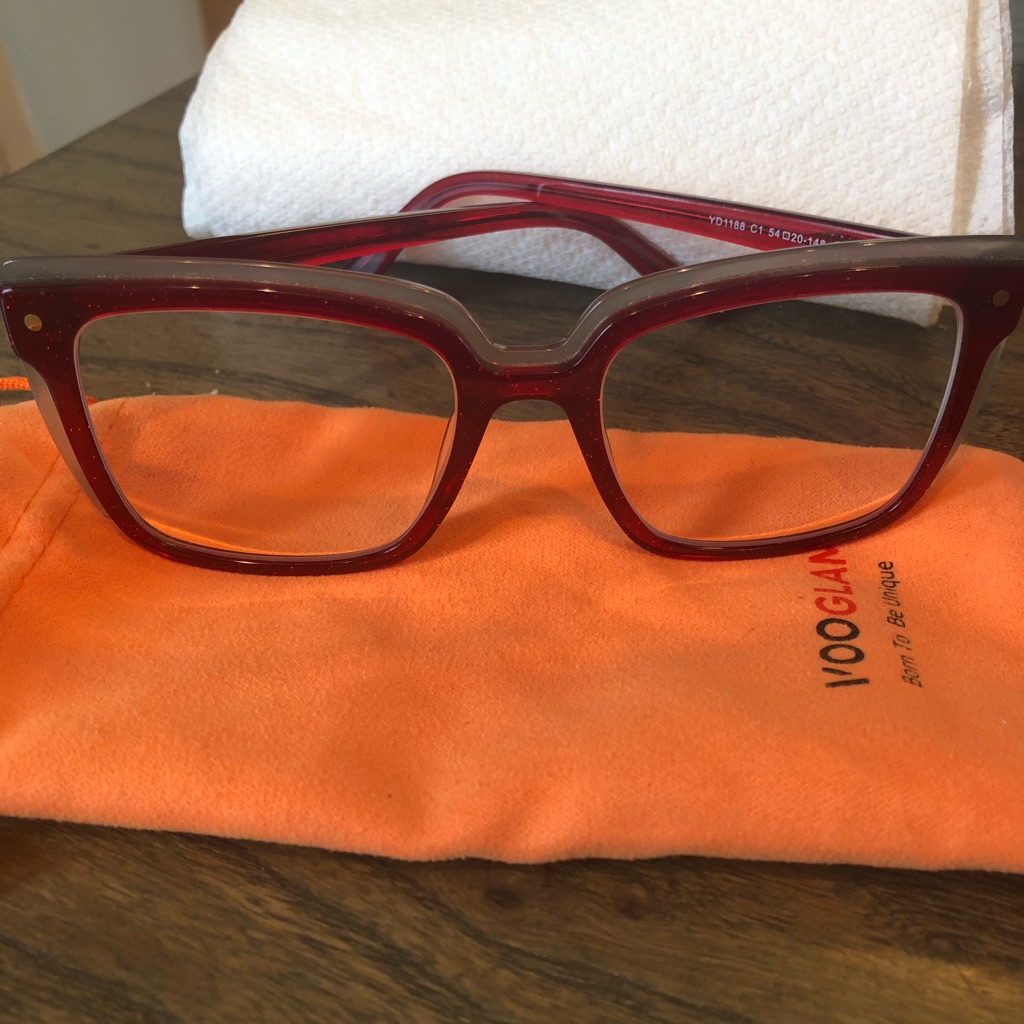 Vooglam Red Square Eyeglass Frames — image 2 of 4